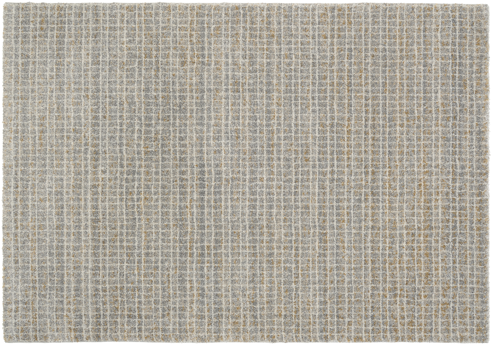 New Villa Geo Frisé Teppich grau-creme