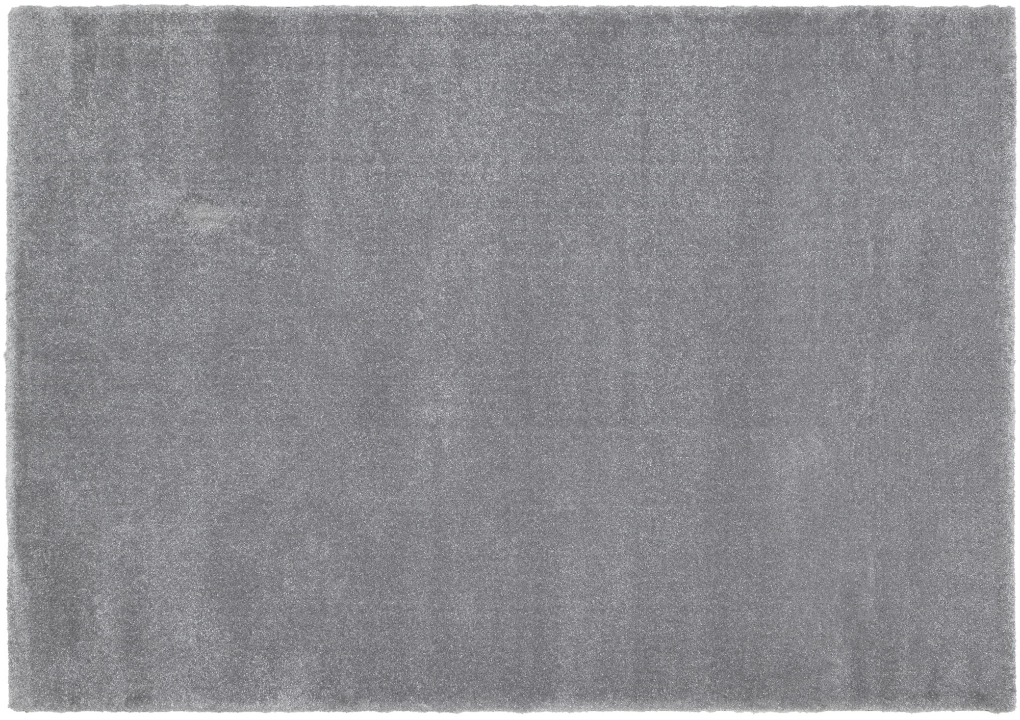 Komfort Uni Teppich silber