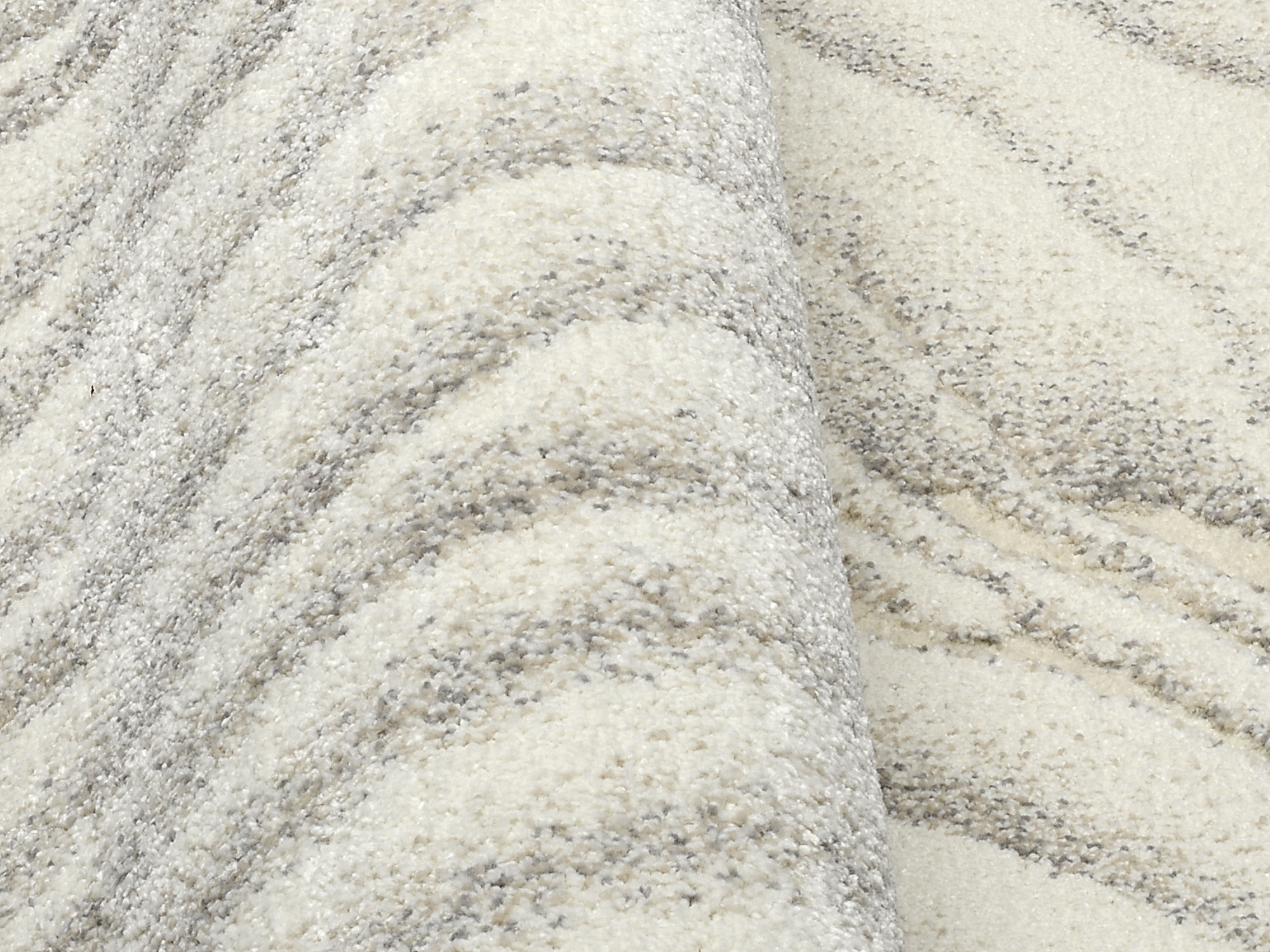 Liv Coral Designer Teppich creme-grau