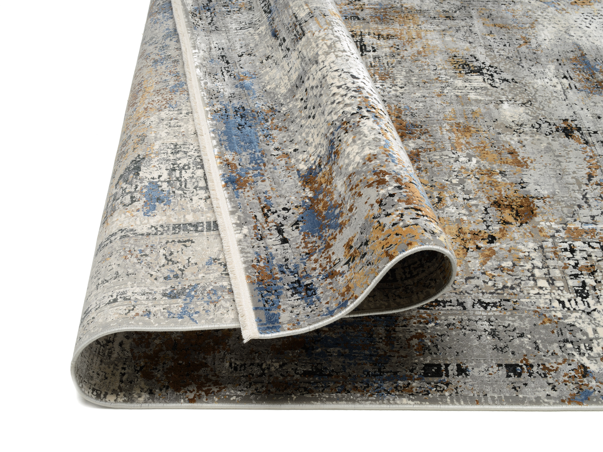 Impression Lucerne Designer Teppich grau-multicolor