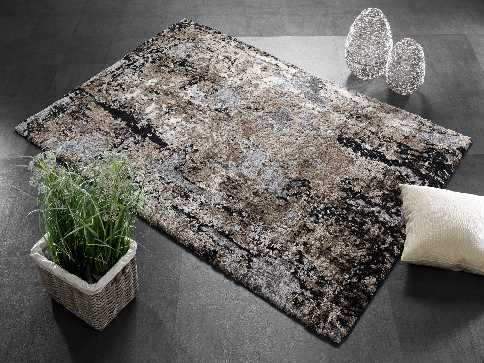Juwel Liray Designer Teppich braun-beige