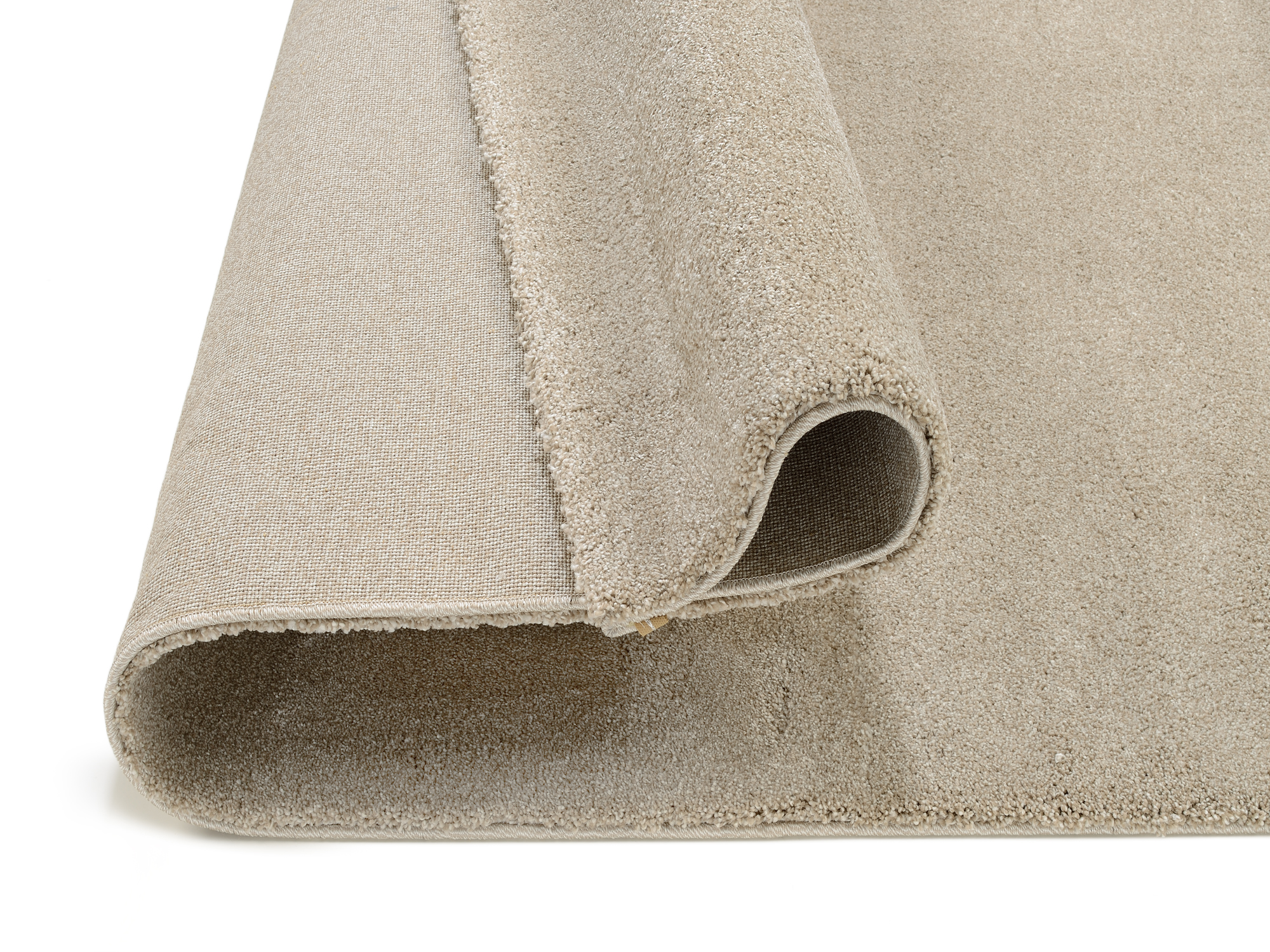 New Villa Melange Uni Teppich beige