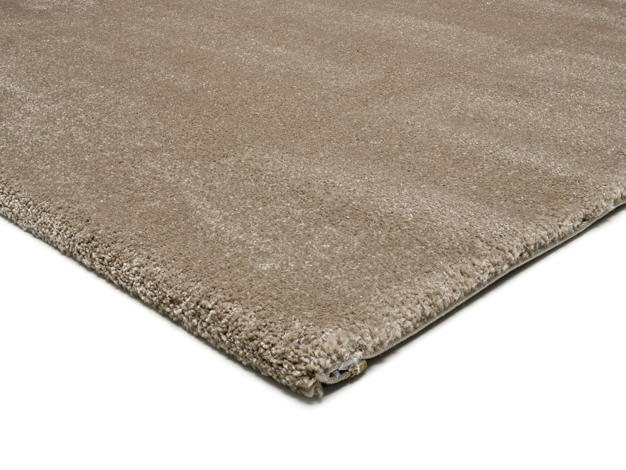 Komfort Uni Teppich beige-braun