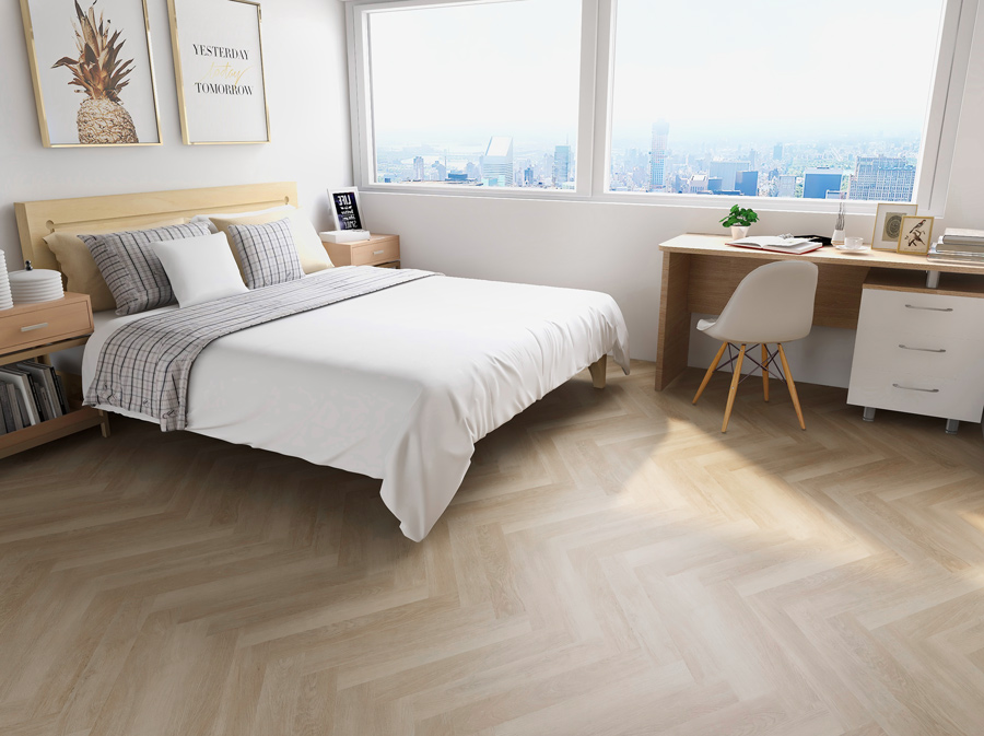 Klick Vinyl Fischgräte Eiche beige