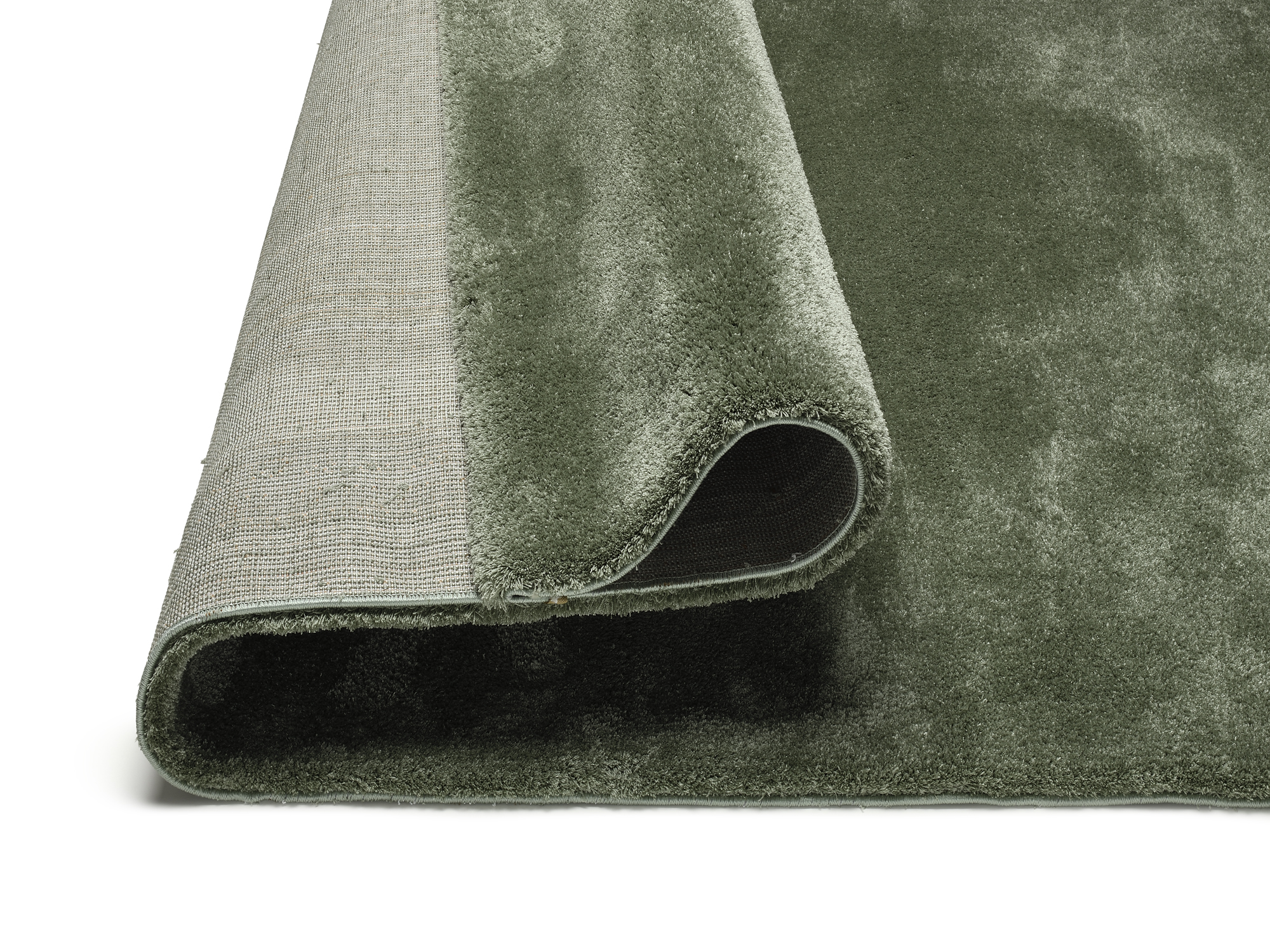Soft Dream Hochflor Teppich oliv