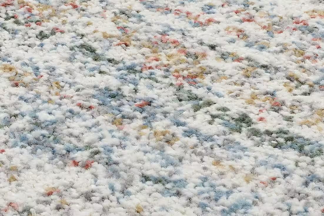Karo Teppich rund multicolor