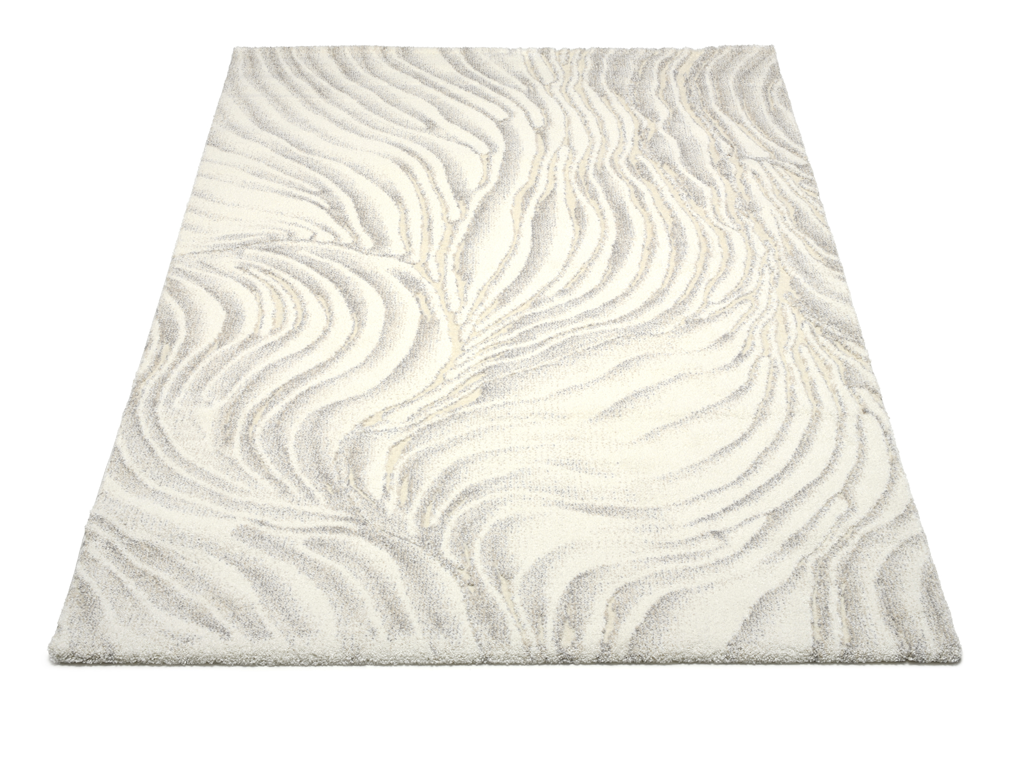Liv Coral Designer Teppich creme-grau