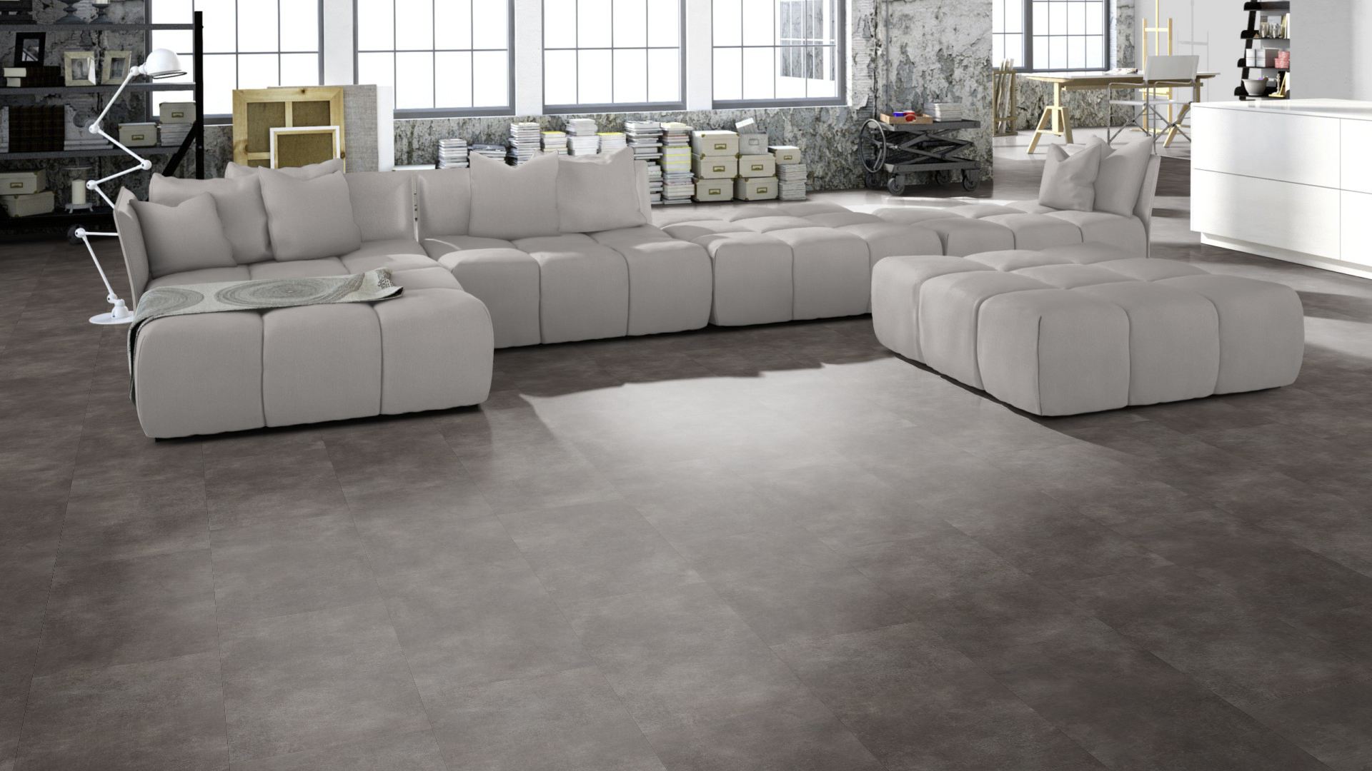 Klebe Vinyl Basic Granit dunkelgrau