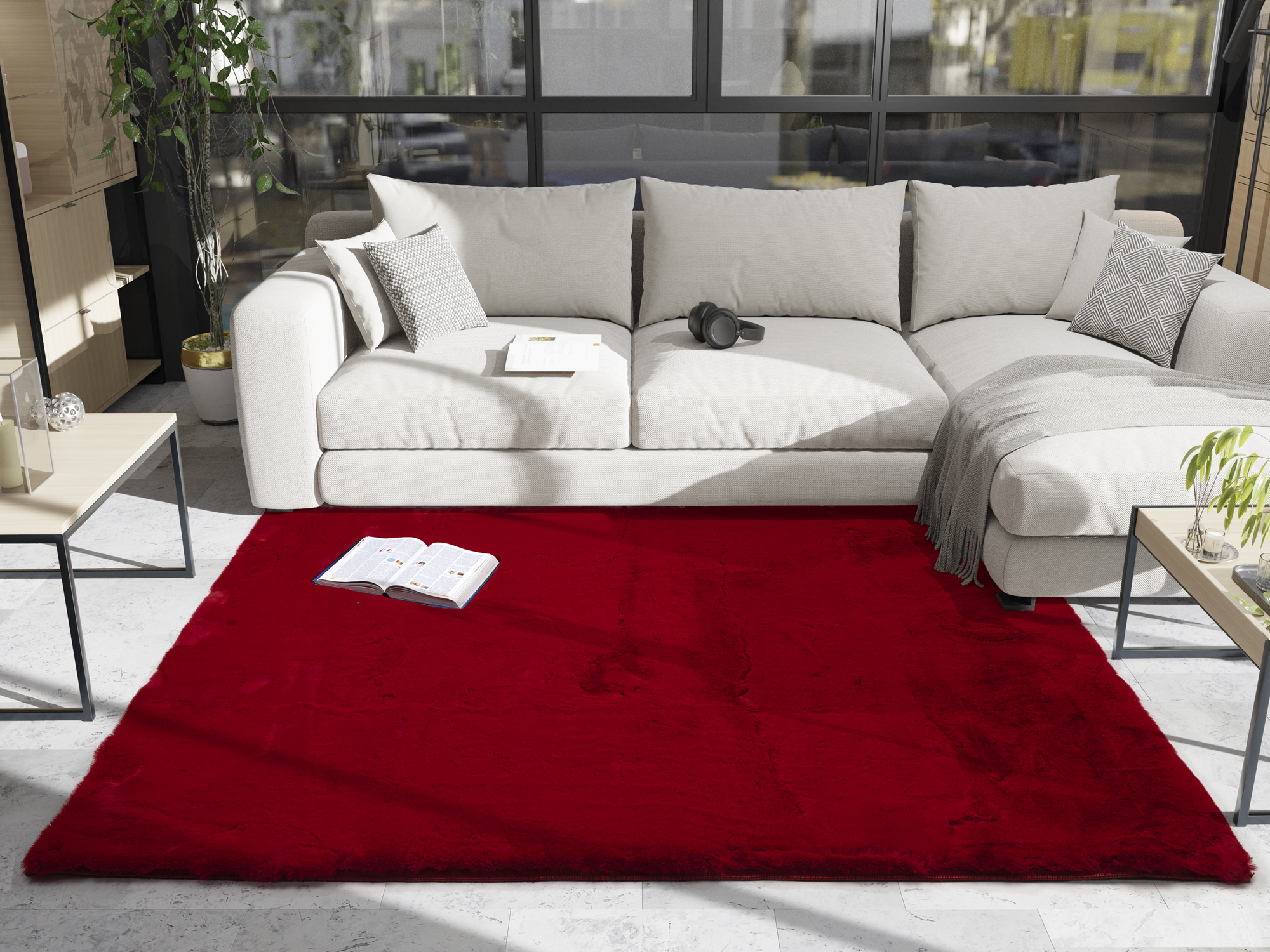 Rocky Soft Fellteppich rot