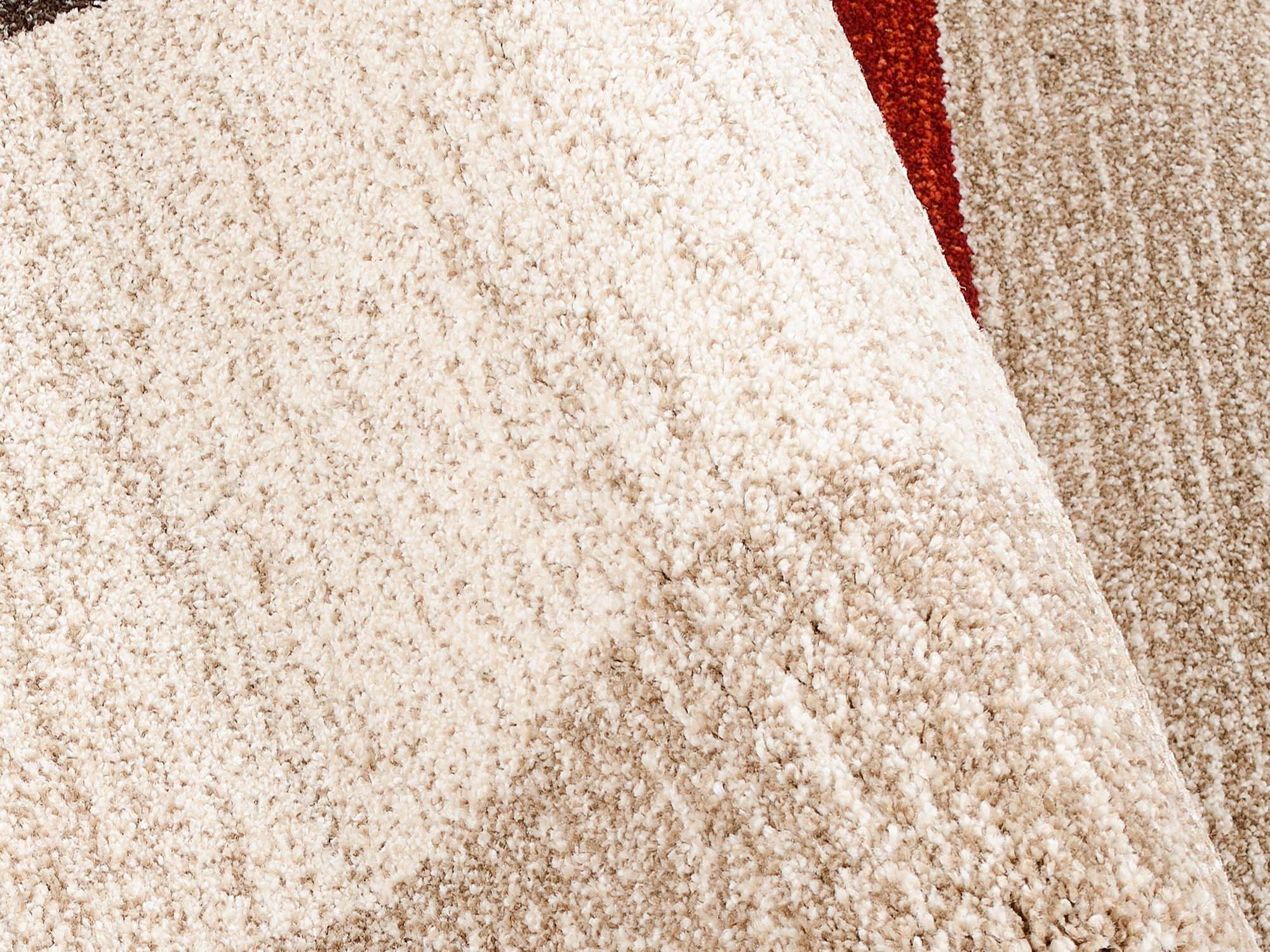 Castle Beppo Frisé Teppich beige-braun-rot