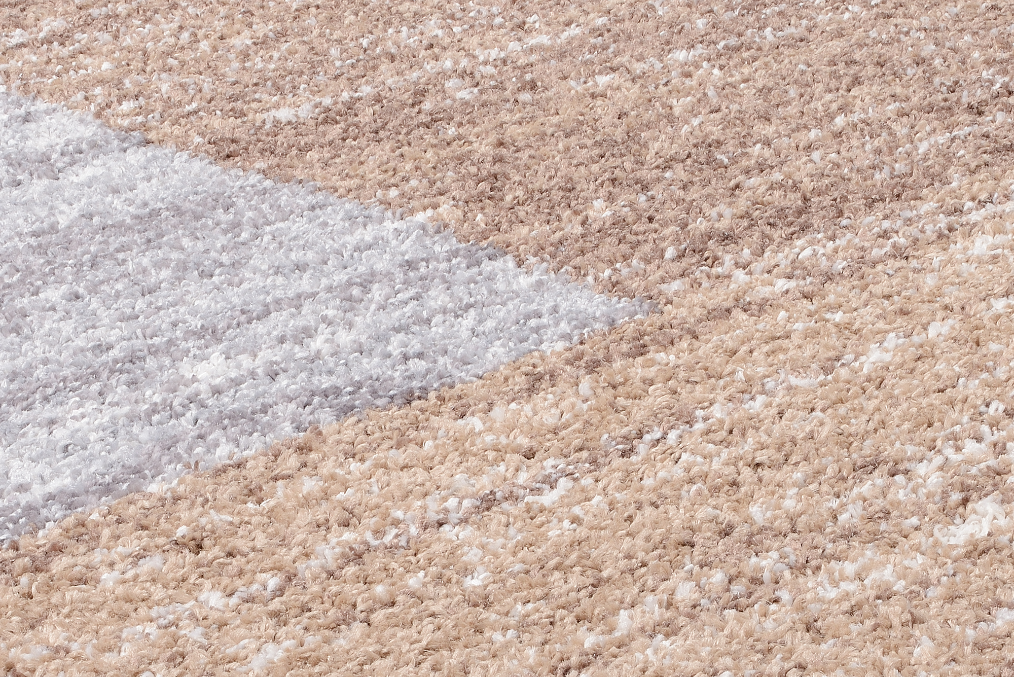 Karo Teppich beige braun grau Allover