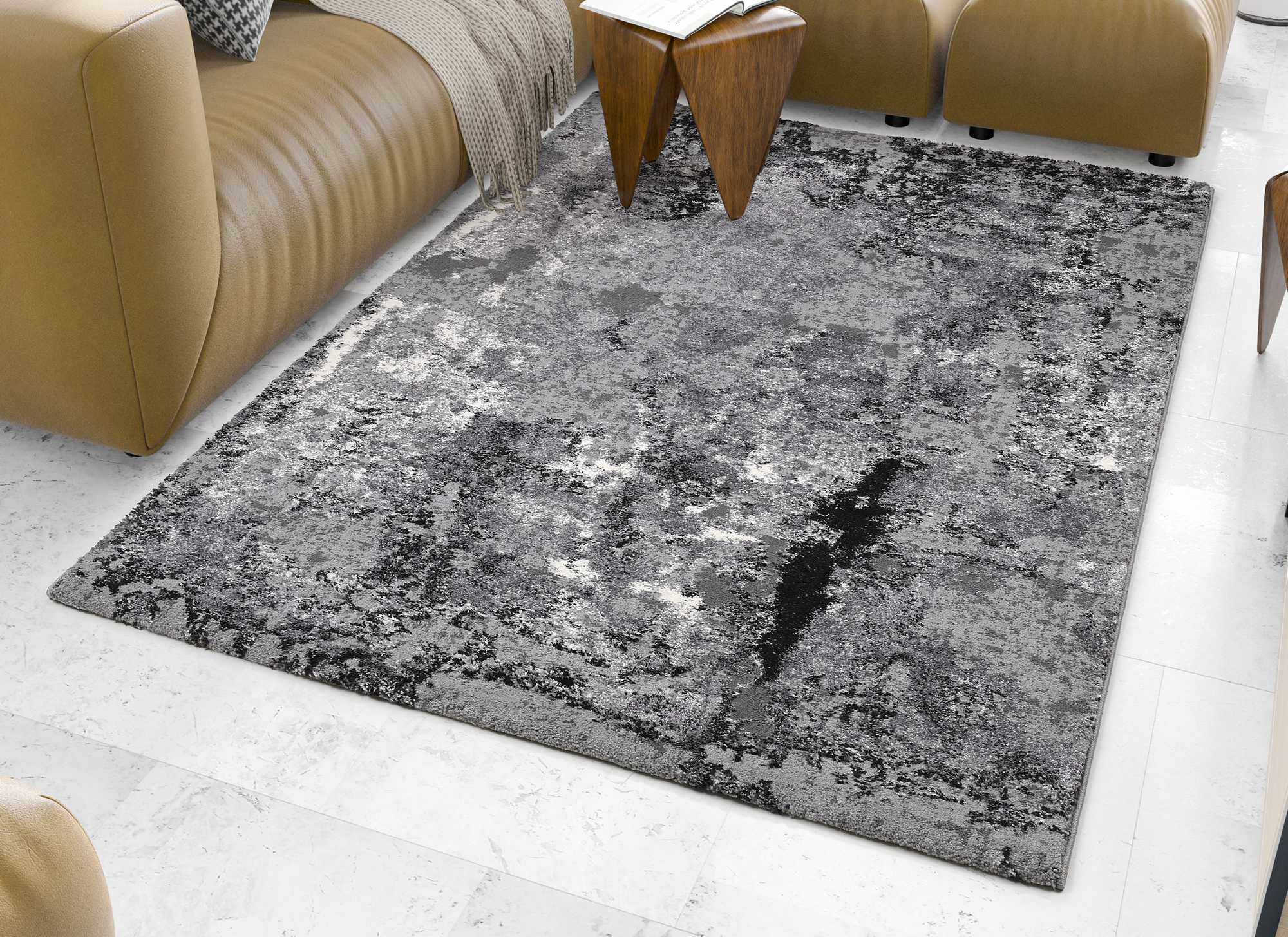Juwel Liray Designer Teppich grau-mix
