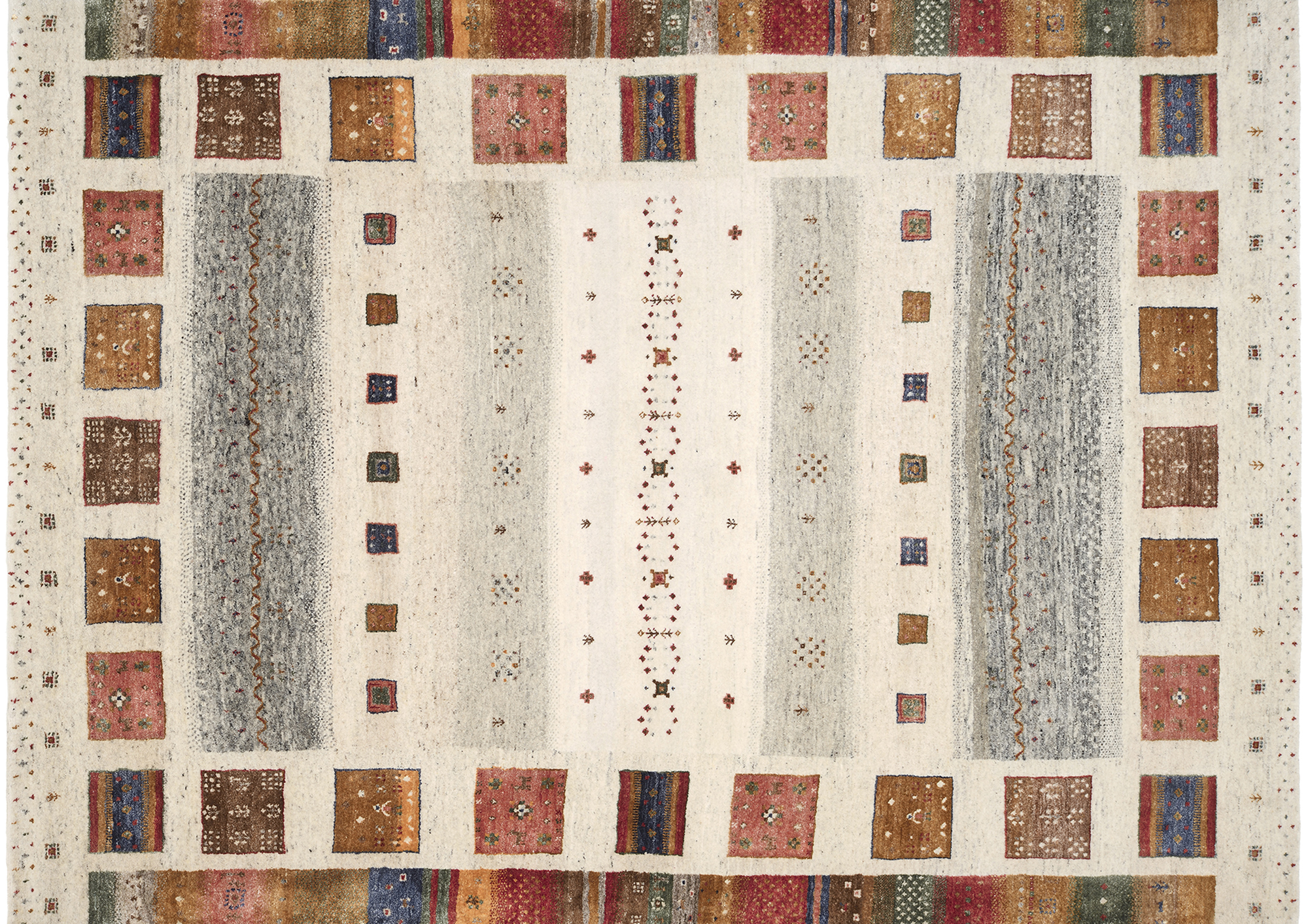 Colorful Tribut Wollteppich multicolor