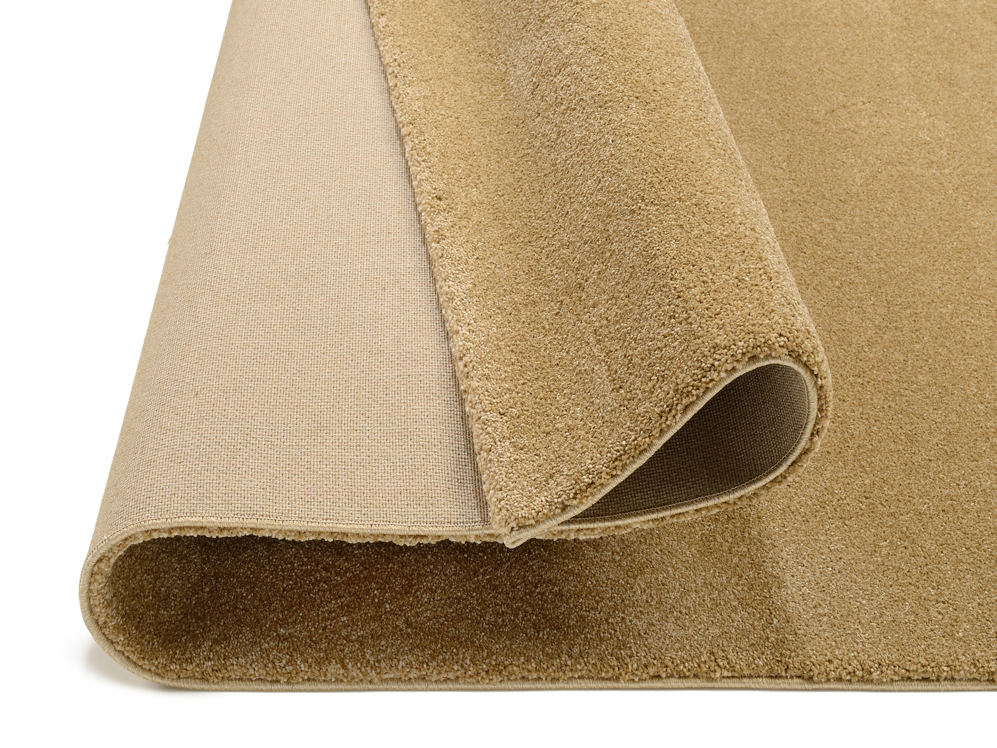 New Villa Melange Uni Teppich gold