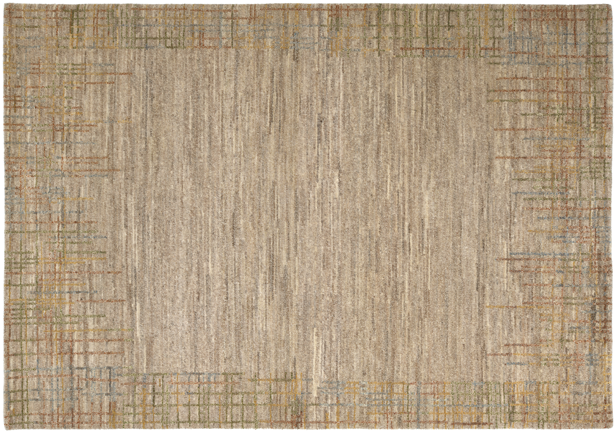 Galant Border Wollteppich multicolor