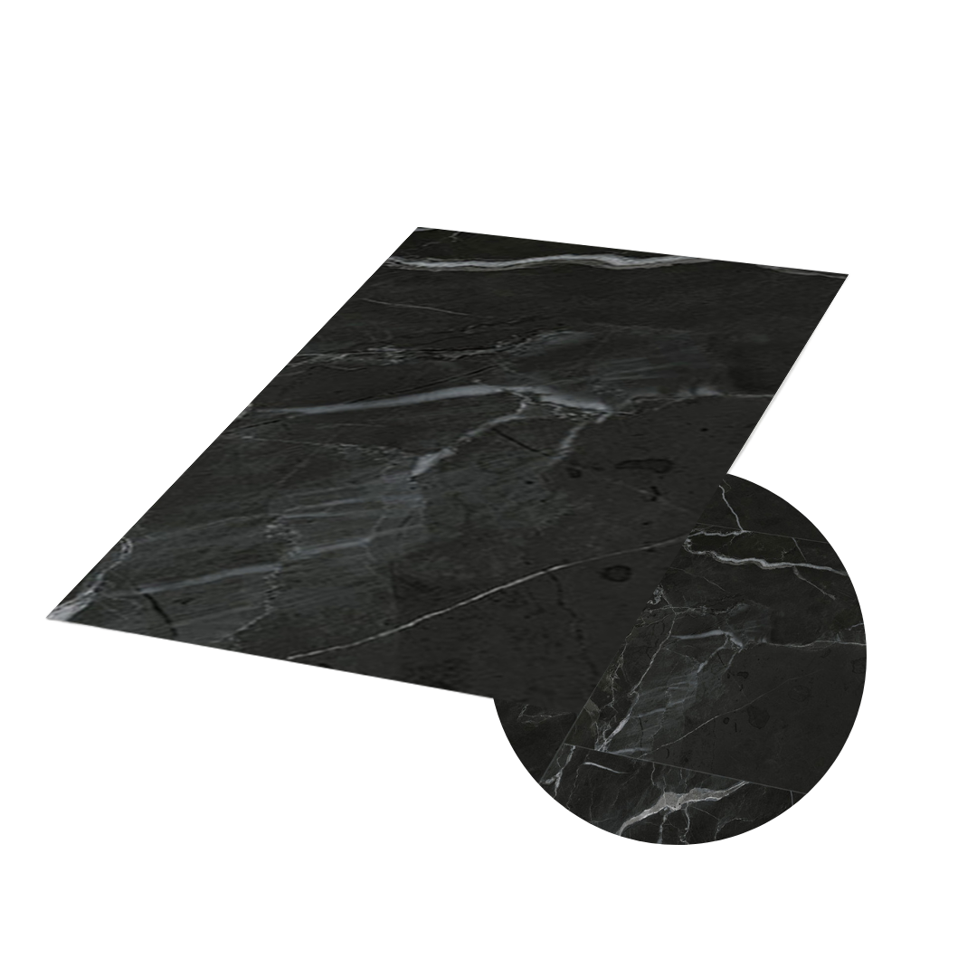 Klick Vinyl Marmor schwarz hochglanz