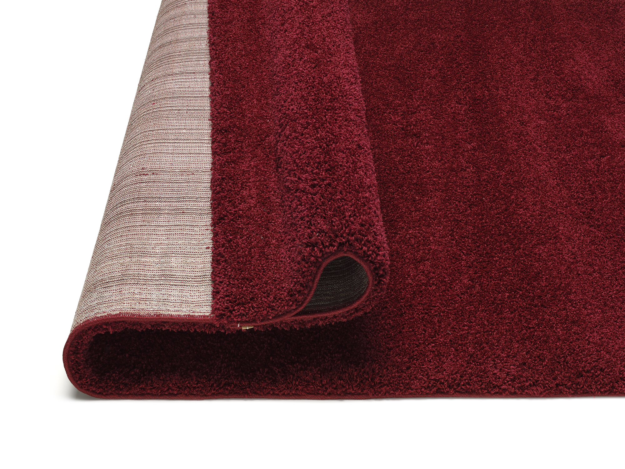 Montis Hochflor Teppich dunkelrot