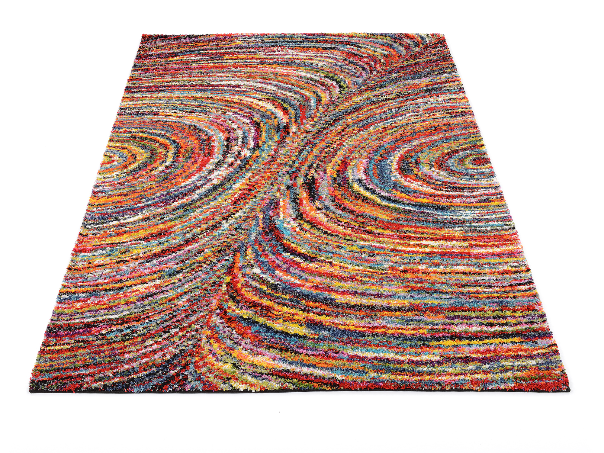 Sixteen Face Hochflor Teppich multicolor