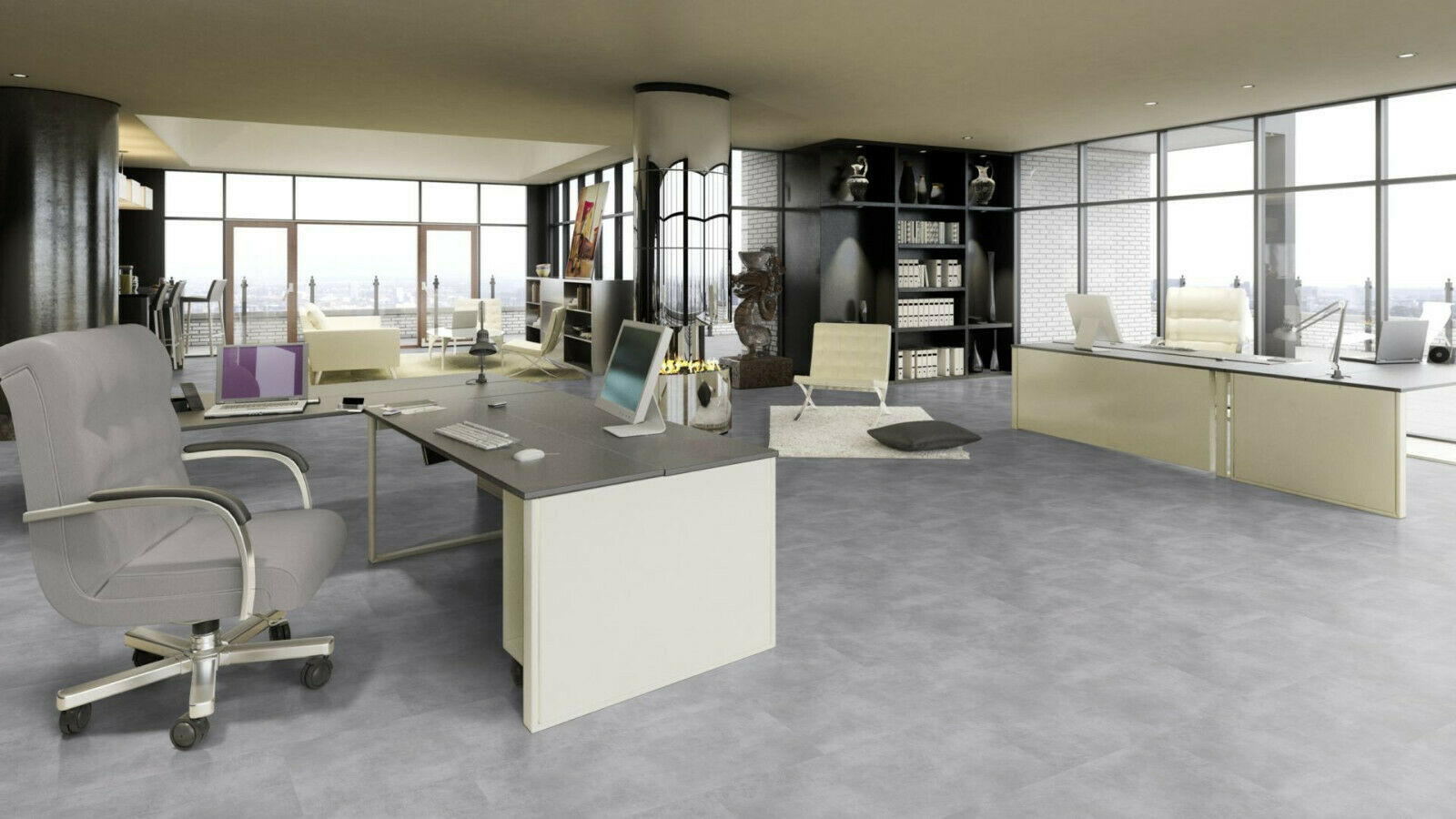 Klebe Vinyl Beton hellgrau