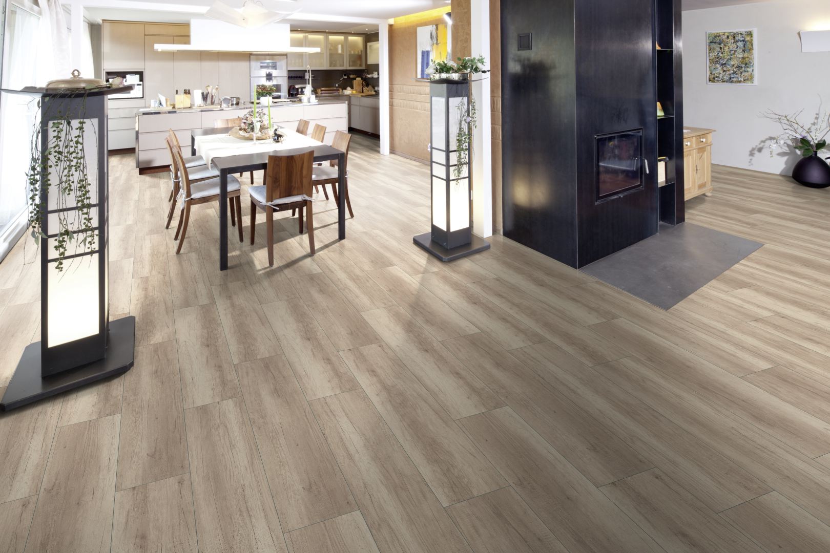Aqua Eiche hellgrau Abverkauf | Restposten Laminat 15,1m²