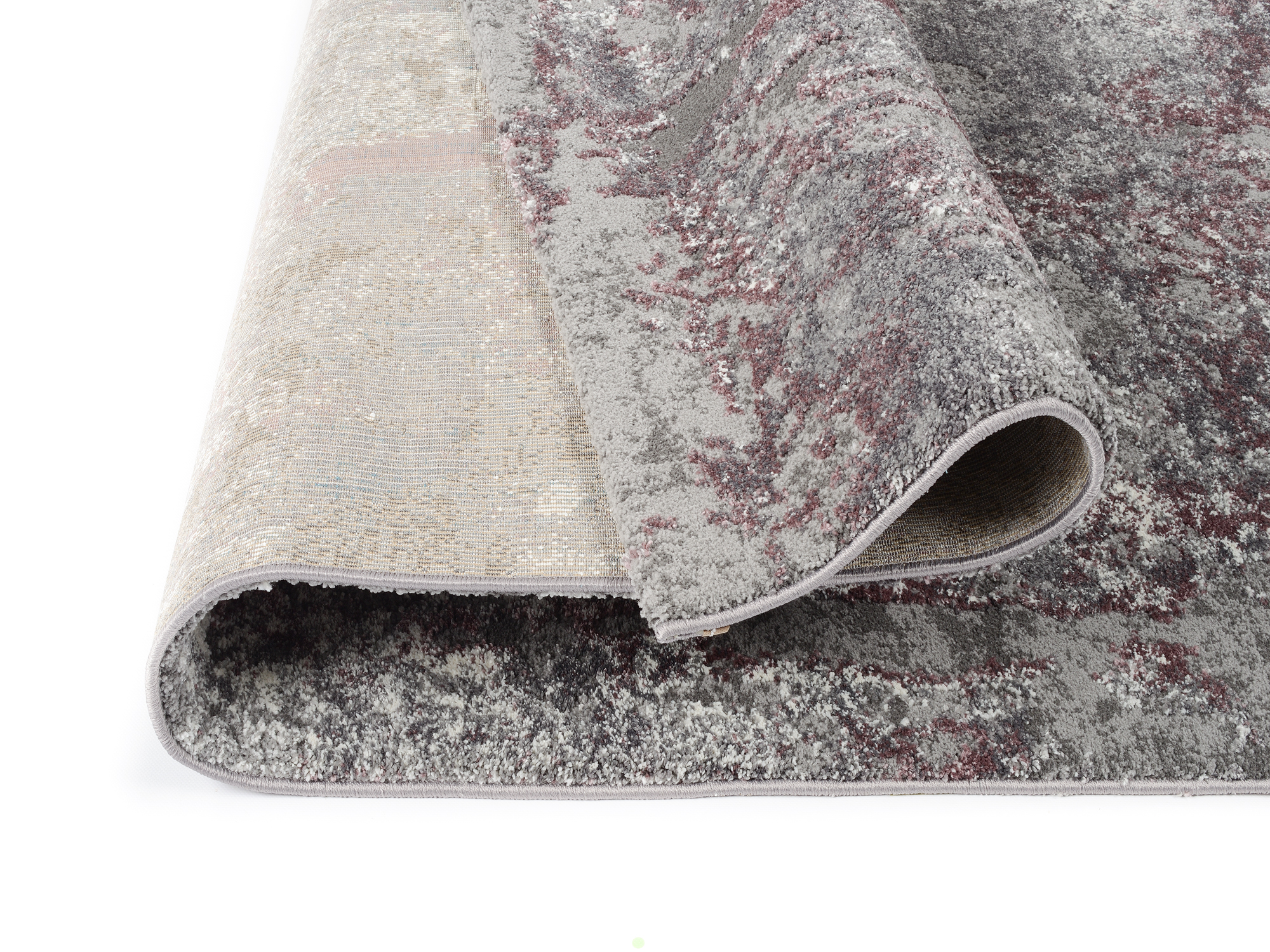 Teppich Marmoroptik Juwel Liray aubergine beige